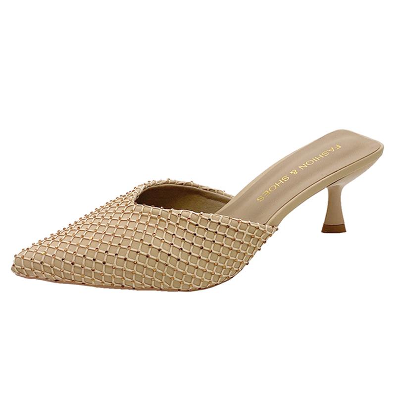 Fashion Women Pointed Toe Slippers Summer Dress High Heels Shoes Fashion Elegant Stilettos Pumps Sexy Woman Sandals 2025 Mujer Zapatos