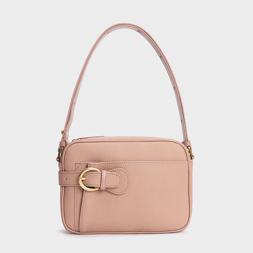 Neue erste Schicht Rindsleder einfarbig Pendler kleine Ledertasche Damen High-End schlicht tragbar Umhängetasche