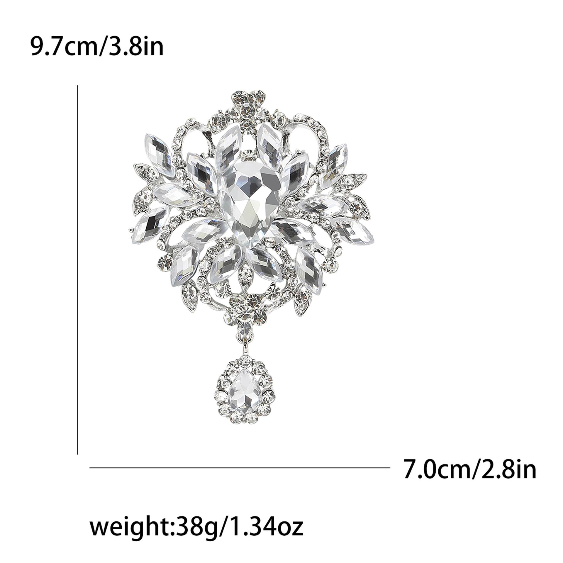 

Хрустальная стеклянная подвеска-брошь для женщин, унисекс, со стразами, булавки для банкета, вечеринки, рюкзака, подарки, ювелирные аксессуары