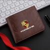 New Leather Car Purses Driver License Credit Card Wallet Money Bag For Porsche Cayenne Panamera Macan 911 718 Taycan Boxster 918