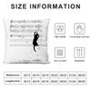 Music And Cat Cushion Cover Soft Plush Throw Pillow Cover | Double-Sided Decorative Cushion Case | Sofa Bedroom Home Decor