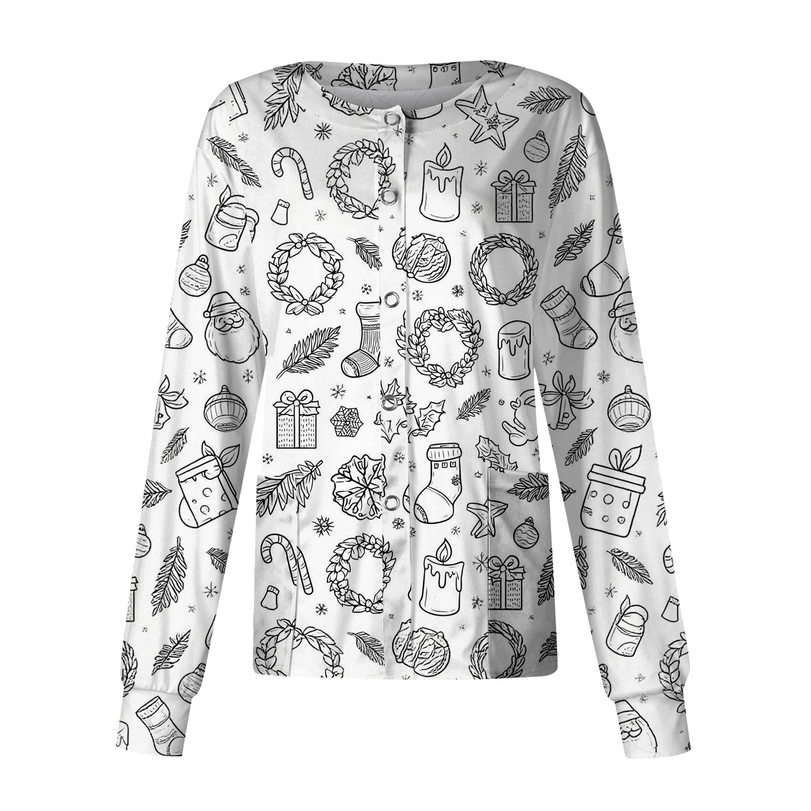 

Женский повседневный топ с длинным рукавом, на одной пуговице, с принтом, быстросохнущий XL белый