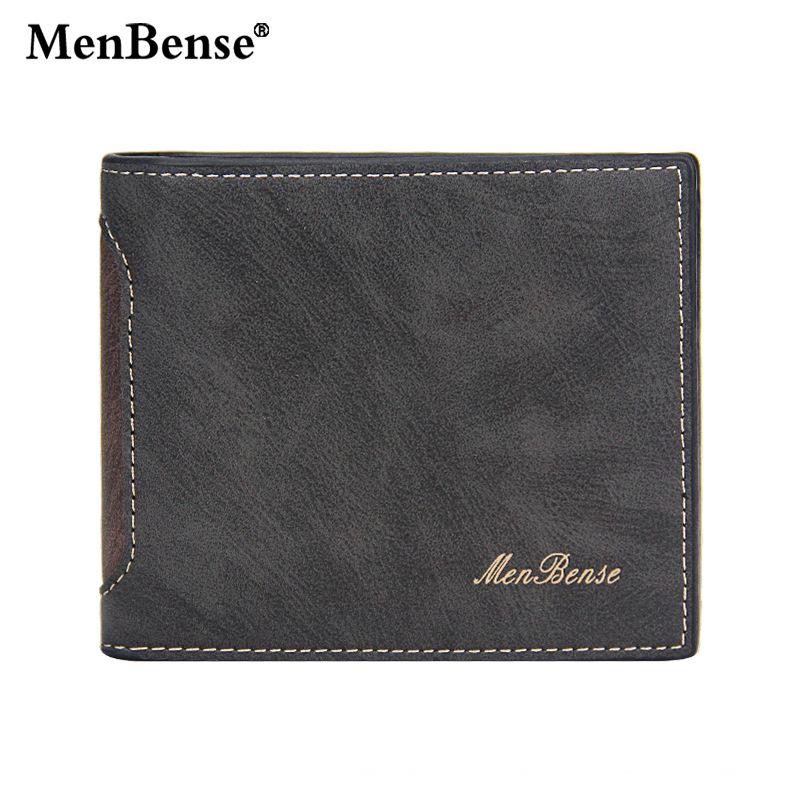 SchoolbagMenBense New Men's Wallet Short, Stylish and Casual Splicing Multi-Card Three-fold Bag Men's Wallet