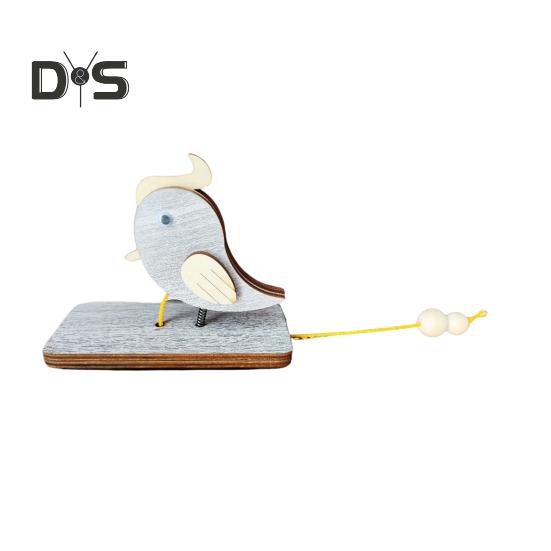 Woodpecker Knocker Doorbell with Pull Rope Front Door Knocker Wooden Shopkeeper Bell Kids Bird Toy Home Entrance Decoration Christmas Gift