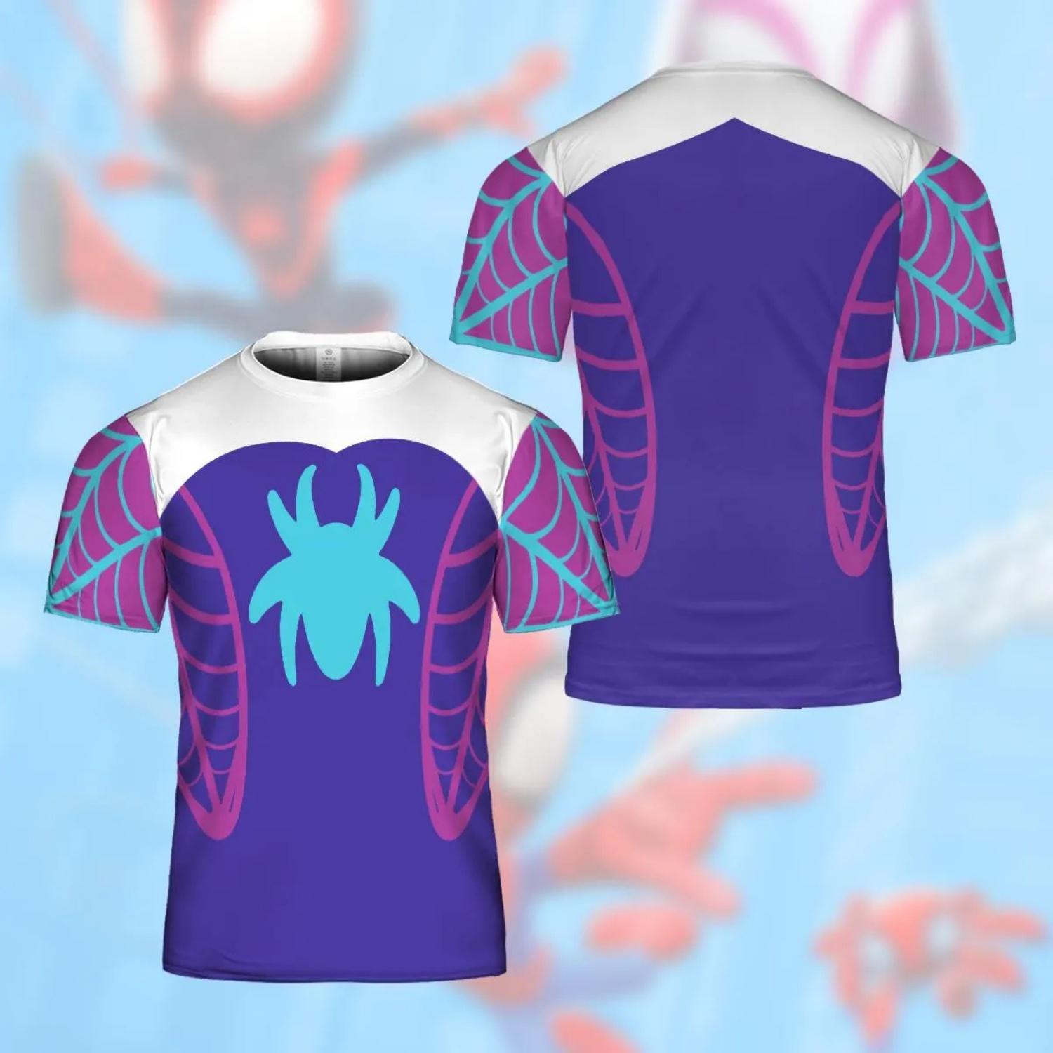 Spidey And Amazing Friends Cosplay, Spiderman Cosplay Costume, Spidey Cosplay, Ghost Spider All Over Print Tee XXS