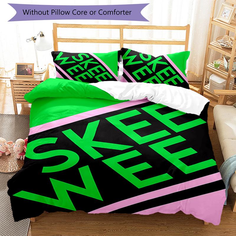 3pcs AKA Logo1 Pattern Bedding Set Duvet Cover Set Includes Duvet Cover &pillowcases, Perfect All Season Bedroom Decoration & Gift