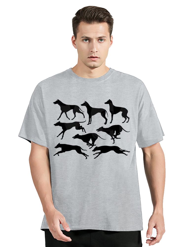 Greyhound Dog T-shirt Men's Clothing Cotton Tshirt Cartoon Graphic Oversized T Shirt Unisex Tops Tees Fitness Men's Clothing