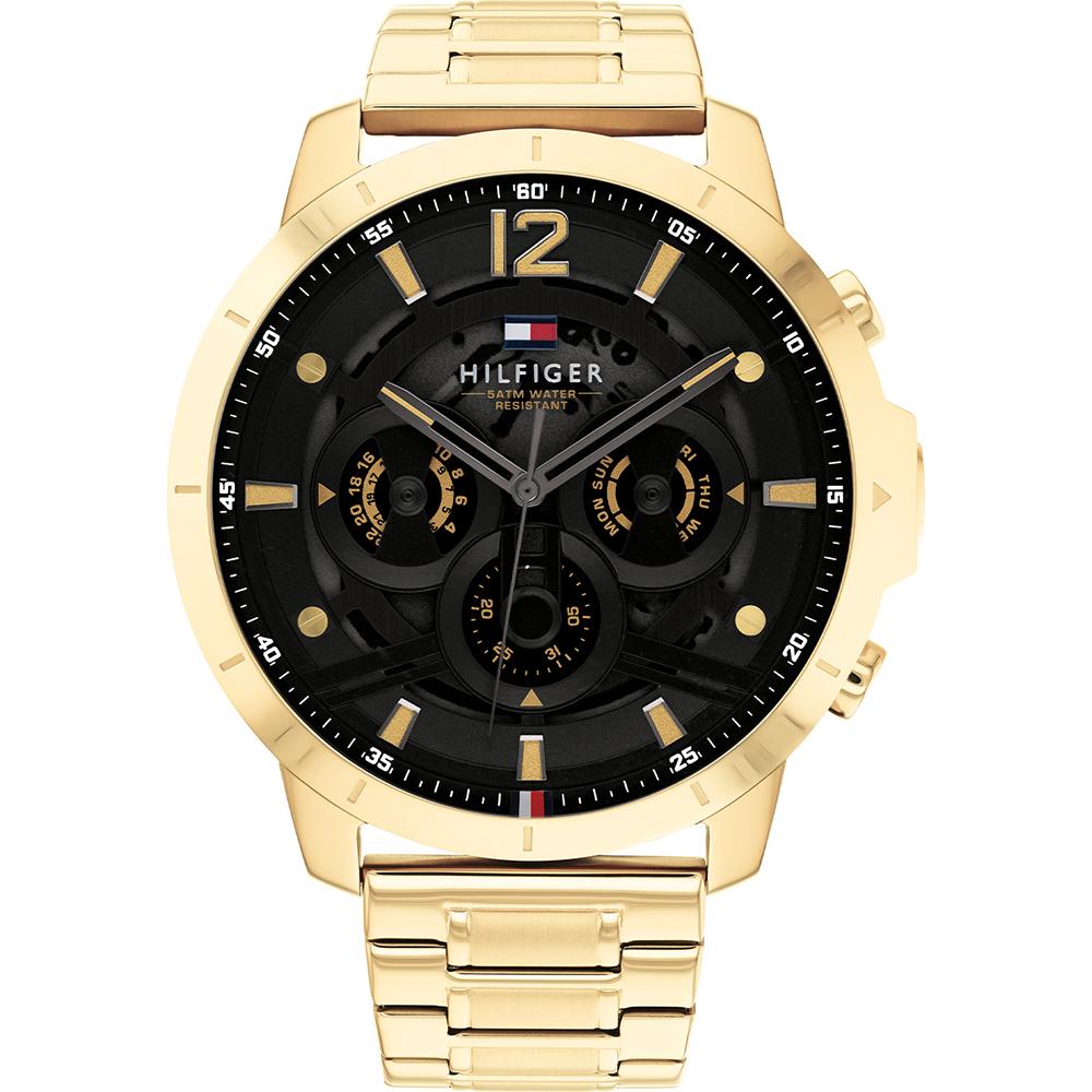 Tommy Hilfiger Historical Collection Black Dial Gold Stainless Steel Men s Quartz Watch 1710511 чёрный
