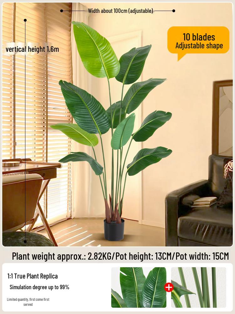 Künstlicher Paradiesvogelbaum - Üppiges Grün für Wohnzimmerdeko