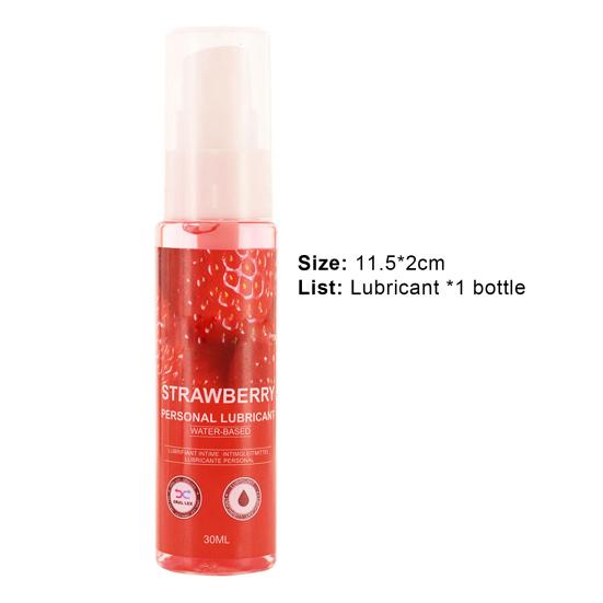 30ml/Bottle Body Lubricant Easy to Use Silky Lightweight Strawberry Personal Water-based Lubricant for Foreplay
