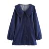 Kaslead New Arrival Women's Clothing Fashion Style Fashion Minimalist Small Round Lapel Denim Dress 6929285