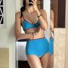 Women's Sexy Backless High-Waisted Push-Up Bikini with Tummy Control