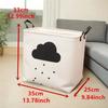 Simple Cartoon Cotton Linen Storage Basket Bedroom Dirty Clothes Storage Basket Big Capacity Home Sundries Storage Basket