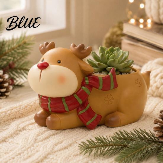 Succulent Planter Pot Cute Christmas Animal Planter, Small Plant for Flower Pots Indoor Home Desktop Decor, Gift Lovers Creative Gifts