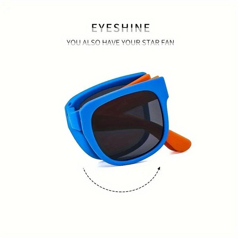 1 pair of foldable portable square frames suitable for daily wear with durable lenses
