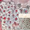 Punk Silver Metal Line Star Flower Love Colorful Butterfly Nail Art Stickers Horror Halloween Decorations Manicure Decals
