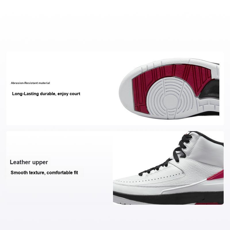 Детские кроссовки Air Jordan 2 Retro GS Chicago 2022 Белый Черный Varsity-Red DX2591-106 37.5