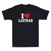 Ich liebe Latinas Herz Liebe Latinas Lustiger Spruch Zitat Geschenk Vintage Unisex T-Shirt