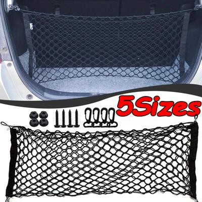 Universal Car Trunk Nets Elastic Stretchable Luggage Net Cargo Organizer Storage Nylon Mesh Nets Auto Interior Accessories