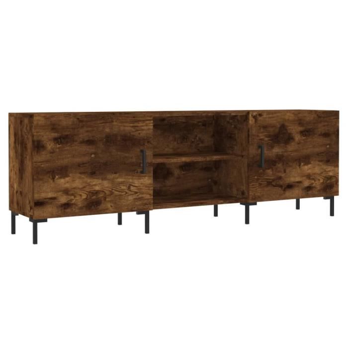 VidaXL Meuble TV chêne fumé 150x30x50 cm bois d'ingénierie 829105
