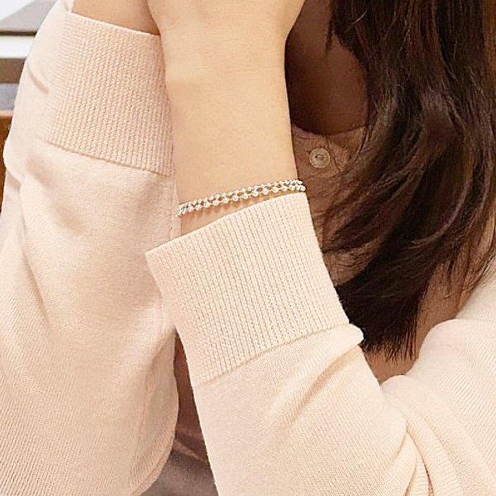 Silver Ball 2mm Silver Bracelet Thin Simple Sophisticated Luxury Men's and Women's 925 Silver Daily