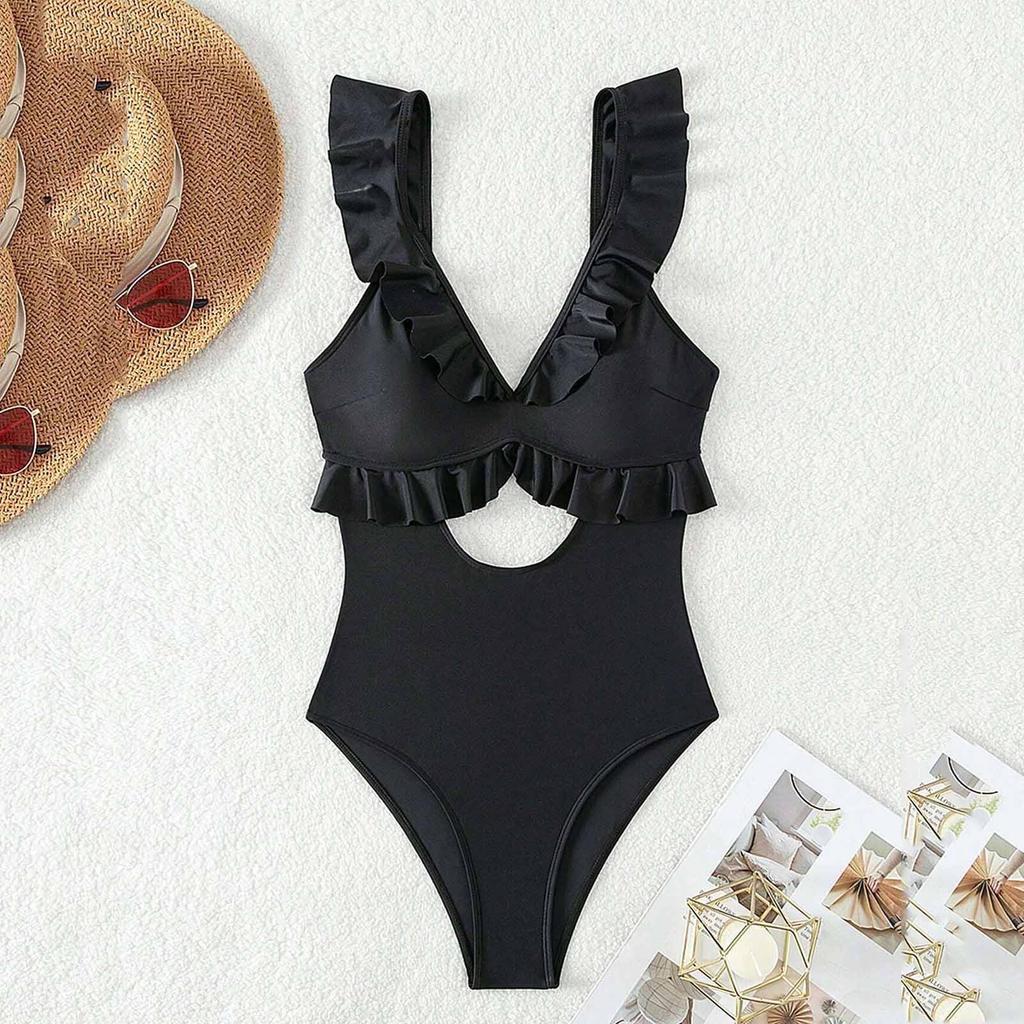 Women's Sexy Checkered Bikini Set, Strapless Three-Piece Swimwear, Summer Beach & Pool Party Bathing Suit