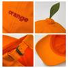 Cotton Embroidered Letter Hat Peaked Creative Orange Cap Orange Baseball Cap  Street