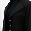 Women Fashion Long Sleeve Woolen Lapel Solid Color Long Jacket Coat