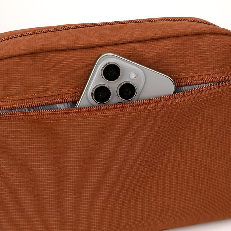 Sac bandoulière léger en nylon pour hommes femmes Sac messager décontracté à bandoulière avec poches zippées