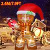 Gingerbread Man Christmas Inflatable Decorations with Build-in LEDs Blow Up Inflated Model Xmas Party New Year Outdoor Props