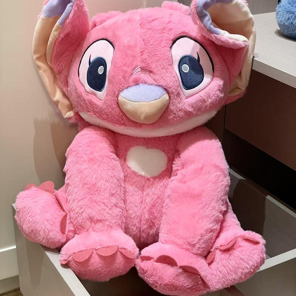 45cm Lovely Sitting Stitch Plush Toy Gentle Huggable Plushies Stuffed Angel Doll Cartoon Movie Figure Pillow Sofa Bed Home Decor