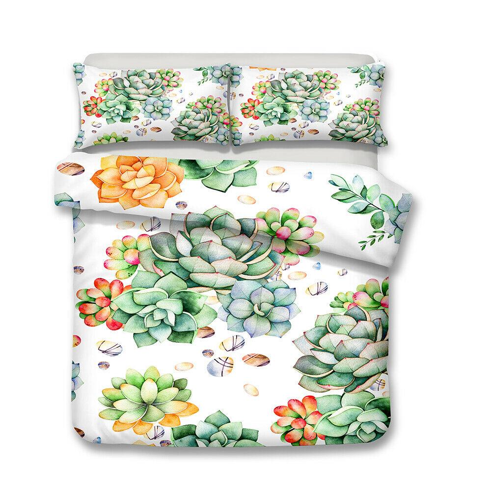 Tropical Duvet Covers Queen Size,Rainforest Luxury Duvet Cover Set, Green Plant Palm Leaf Comforter Cover Set King Twin Size