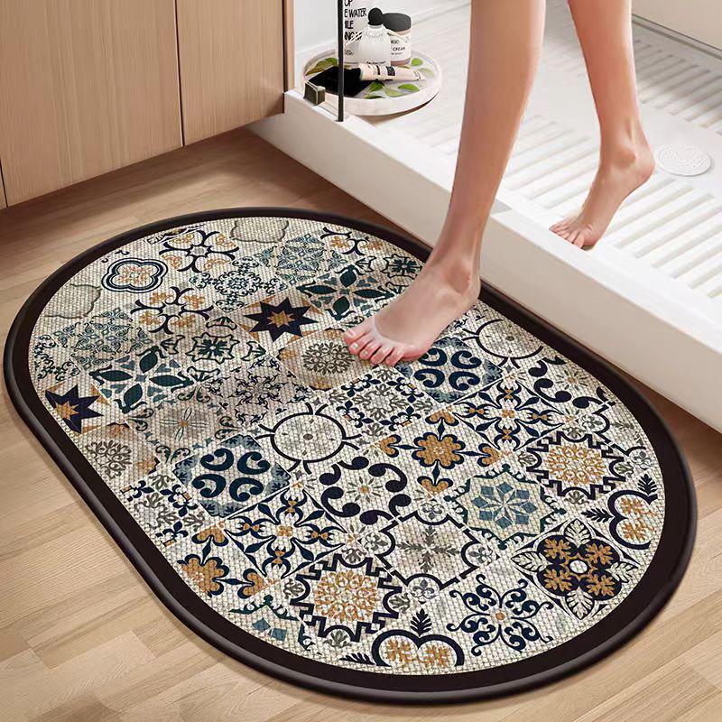 Nordic Style Diatomaceous Earth Bathroom Mat: Wear-Resistant, Dirt-Resistant, Water-Absorbent, Non-Slip.