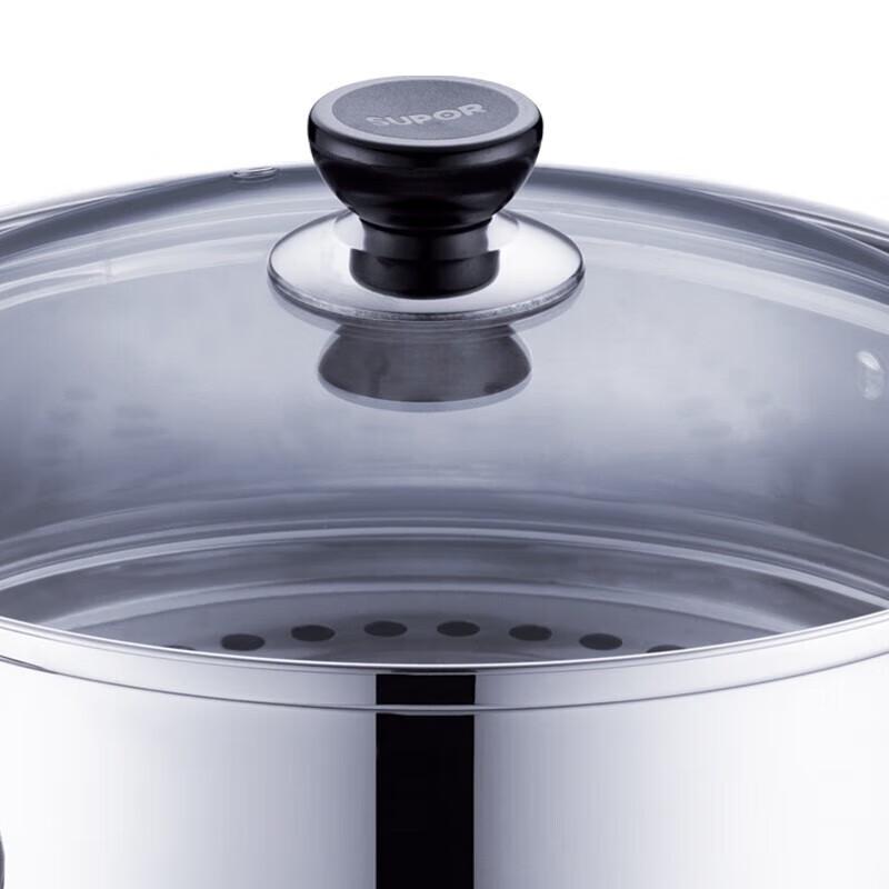 SUPOR 304 Edelstahl Doppelschicht Dämpfertopf