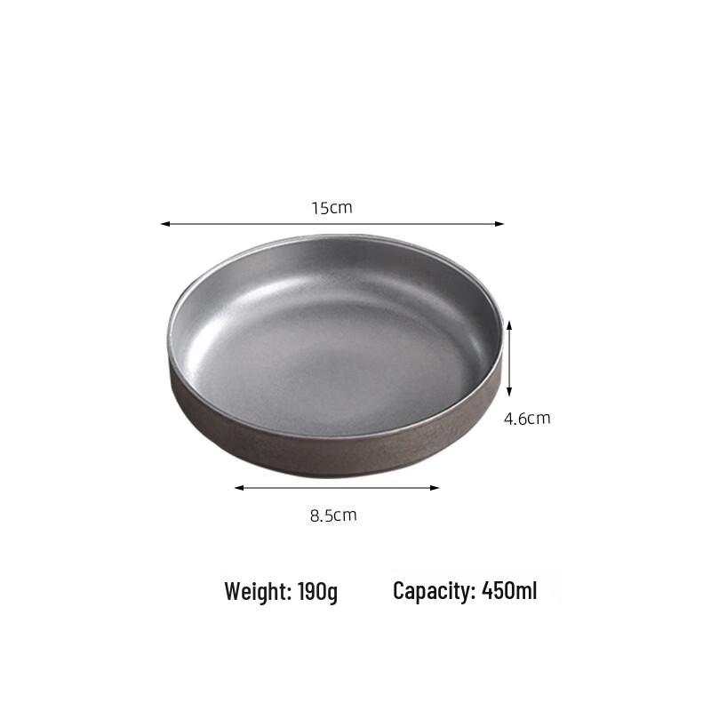 Wutuo Stainless Steel Double-Layer Kimchi Dipping Bowl