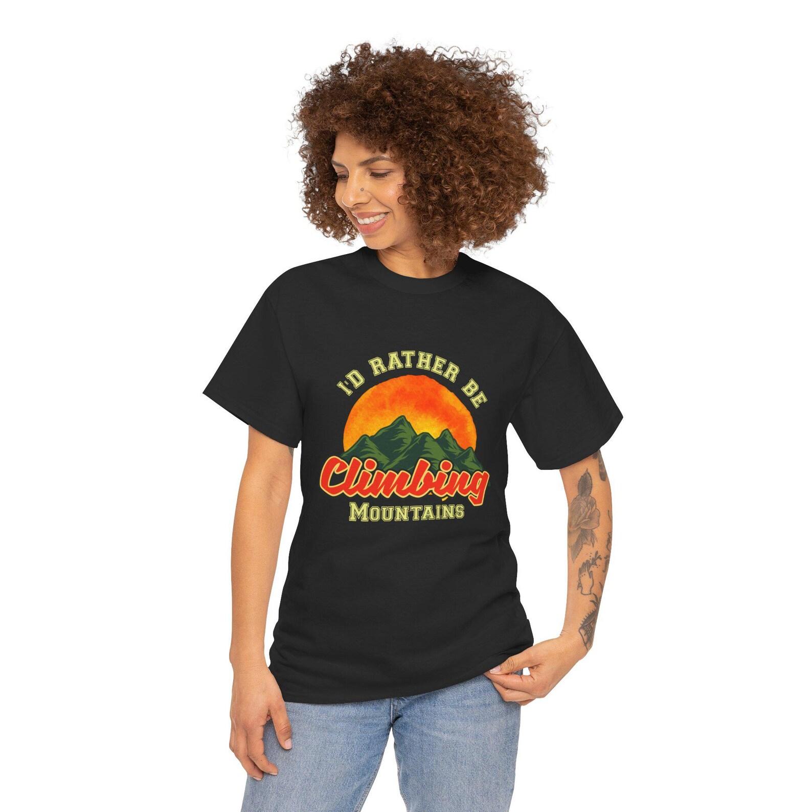 Mountain Climbing Graphic Tee: Outdoor Adventure 100% Cotton T-Shirt 2XL