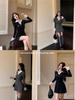 Korean Fashion Faux Two-Piece Shirt Dress – Chic Autumn/Winter Style with Unique Design and Short Skirt for Women