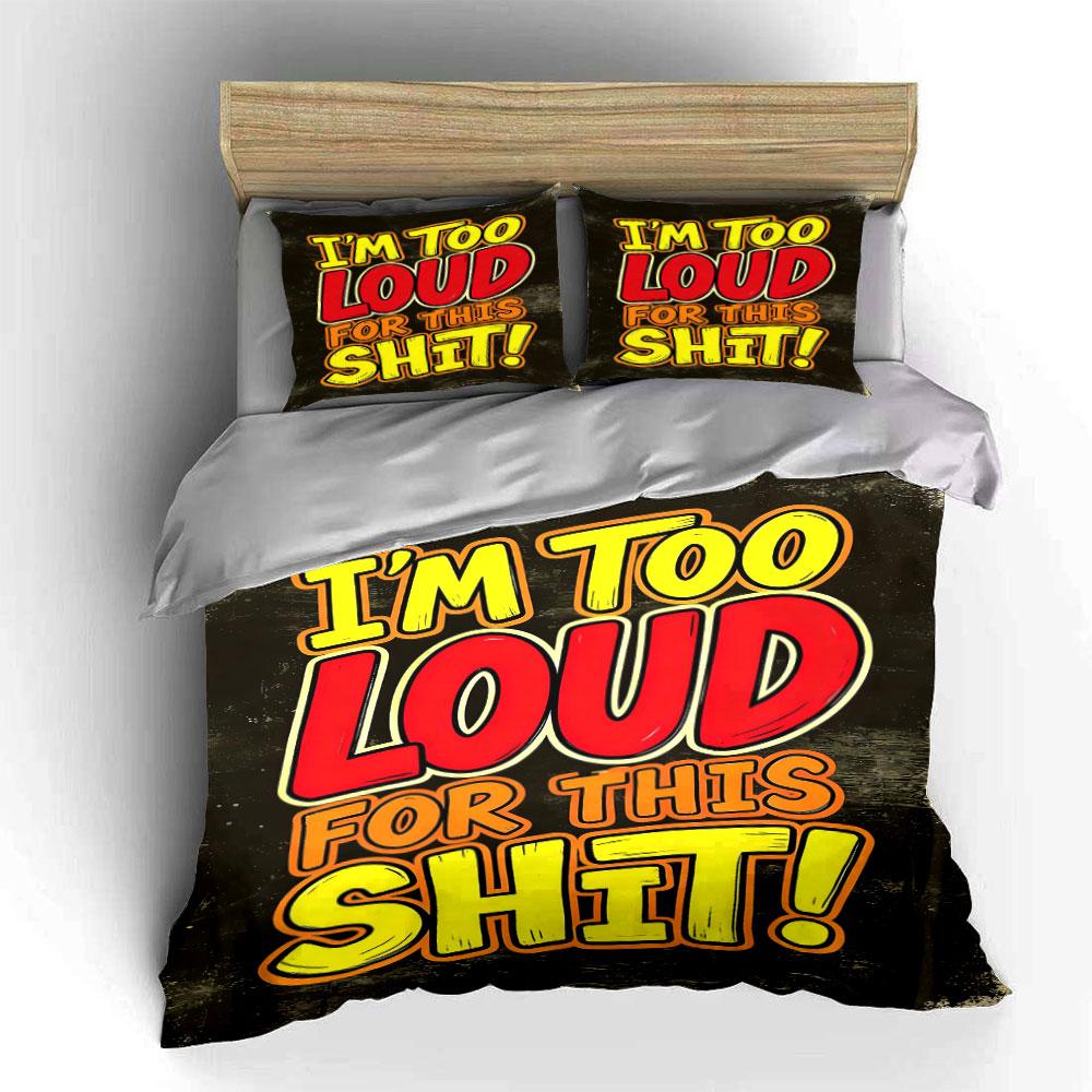 Bold text graphic design. Bedding sets Duvet cover sets Duvet covers Pillowcases(1* Duvet Cover 2* Pillowcases without duvet insert)