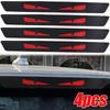 1-4pcs New Carbon Fibre Car Stickers Brake Tail Light Warning Stickers Personalized High End Creative Decals Auto Accessories