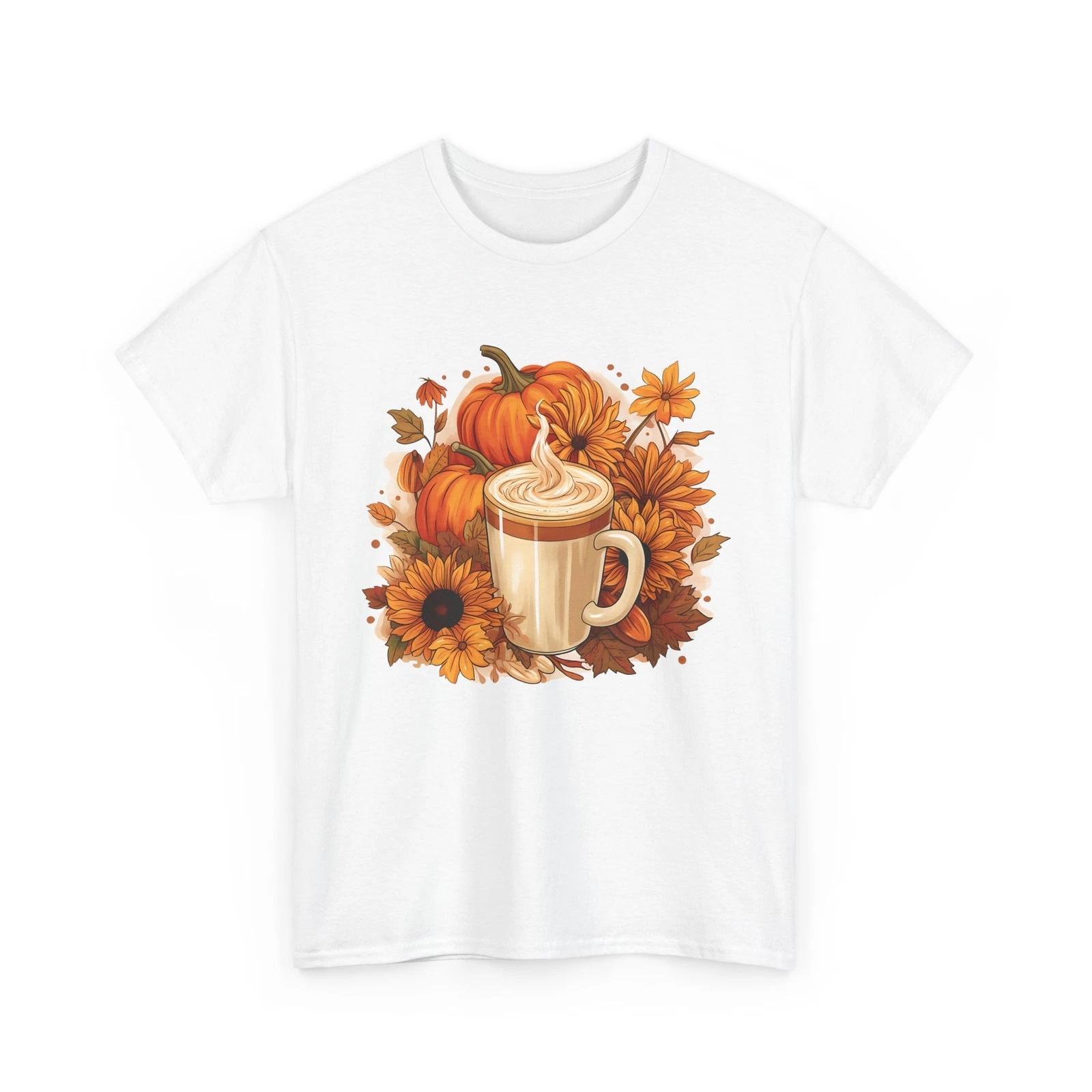 

Fall Aesthetic T-Shirt | Autumn Leaves Pumpkin| Spiced Latte and Fall Flowerst XL