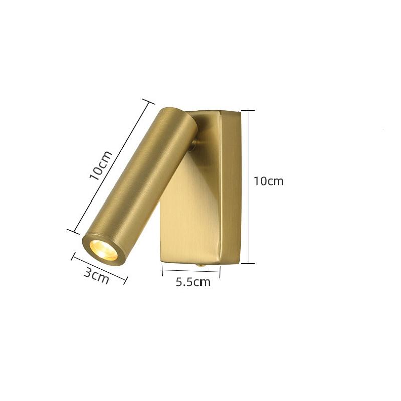 Modern 3W LED Bedside Lamp Wall Spotlight For Corridor Bedroom Hotel Night Book Study Reading Lamp Adjustable Rotate Wall Light