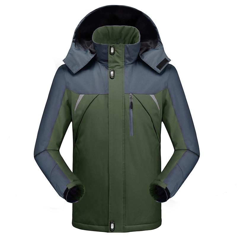 Men's Winter New Men's Outdoor Thickened Jacket Casual Sports Waterproof Breathable Mountaineering Suit