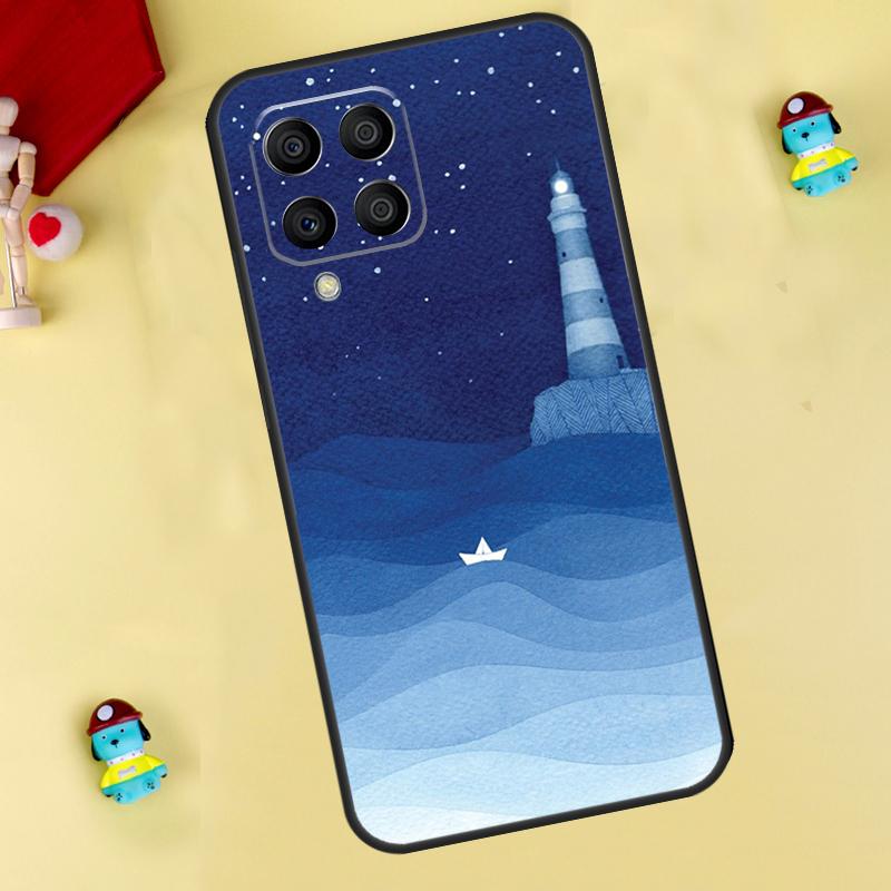 Ocean Waves Sailboat Case For Samsung Galaxy M35 M55 M15 M11 M12 M13 M14 M06 M16 M36 M56 M31 M53 M32 M52 M34 M54