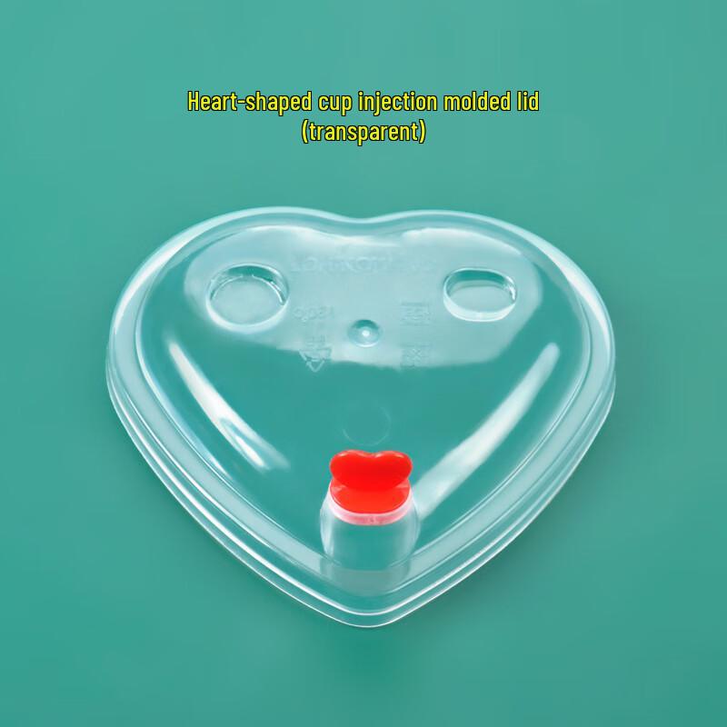 

WS Одноразовые стаканы для напитков в форме сердца и крышки 500 pcs