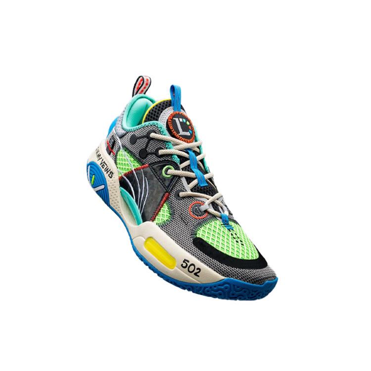 Li Ning All City 9 V1.5 Abrasion Resistant Slip Resistant Low Top Performance Basketball Shoes Men's Gray Black ABAR077-2