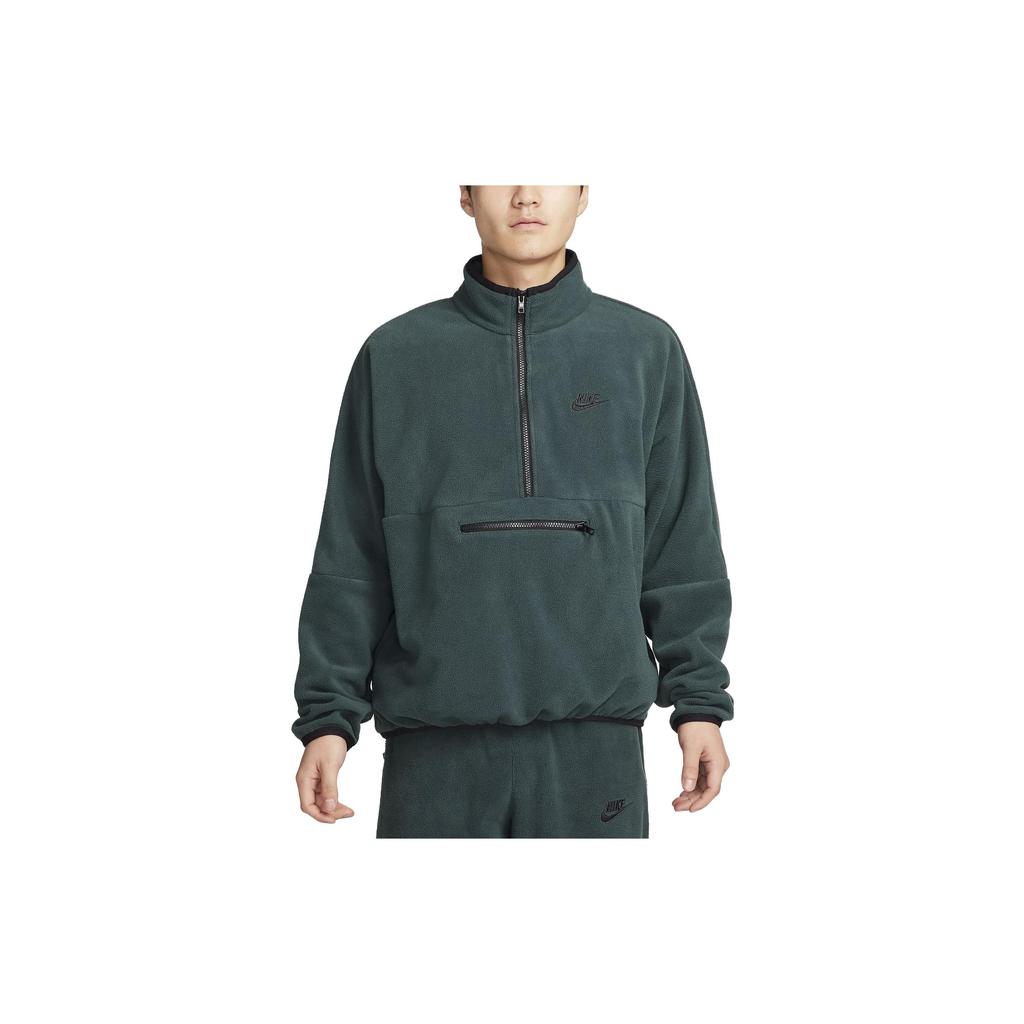 Nike Embroidered Logo Stand Collar Long-Sleeve Sweatshirt Men Tops Green DX0526-328