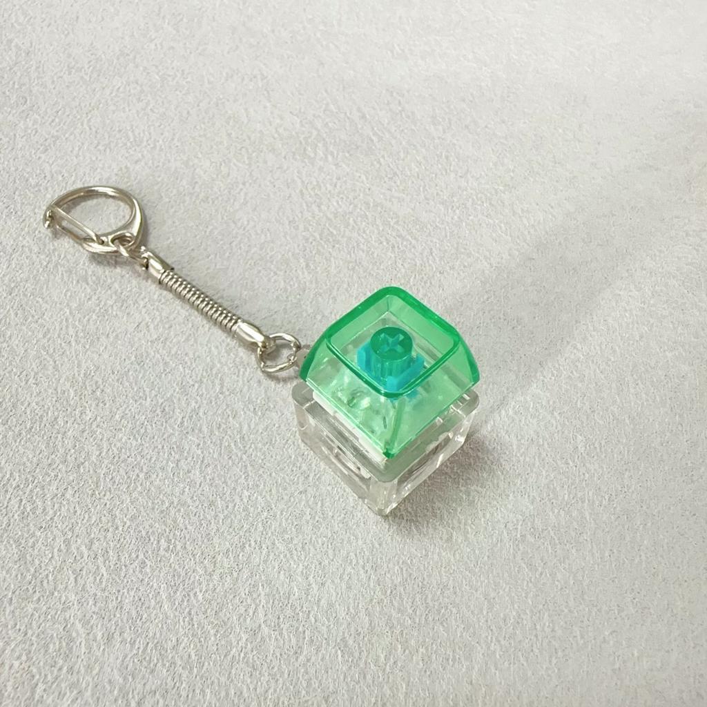Mechanical Keyboard Keycap Stress Relief Keychain Led Bag Charm Lightweight Click Fidget Key Ring For Office Stress