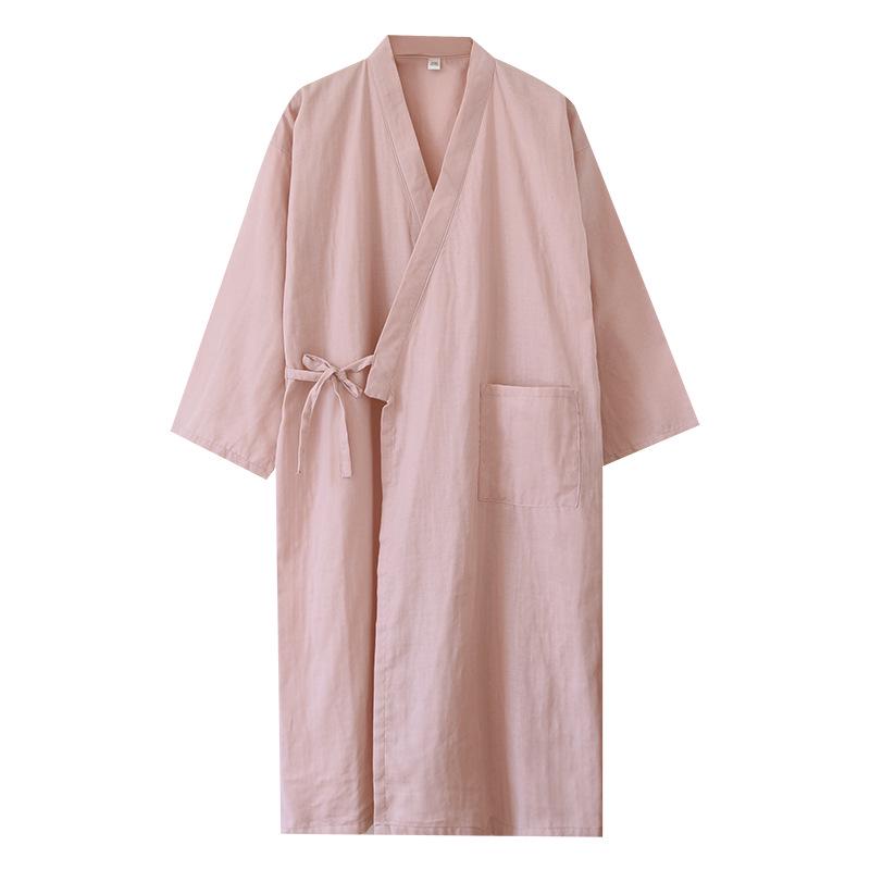 Japonská dámská bavlněná gázová kimono pyžamová souprava - Letní volný župan pro páry