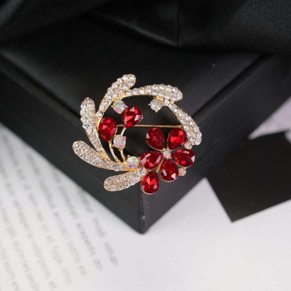 Bunte Retro Damen Korsagenbrosche - Elegante Anstecknadel im europäischen Stil