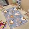Nordic Style Baby Room Cartoon Animal Pattern Carpet Fresh Comfortable Kids Bed Floor Mat Bedroom Foot Mat Toy Storage